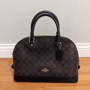 Coach Sierra Satchel in Brown + Black